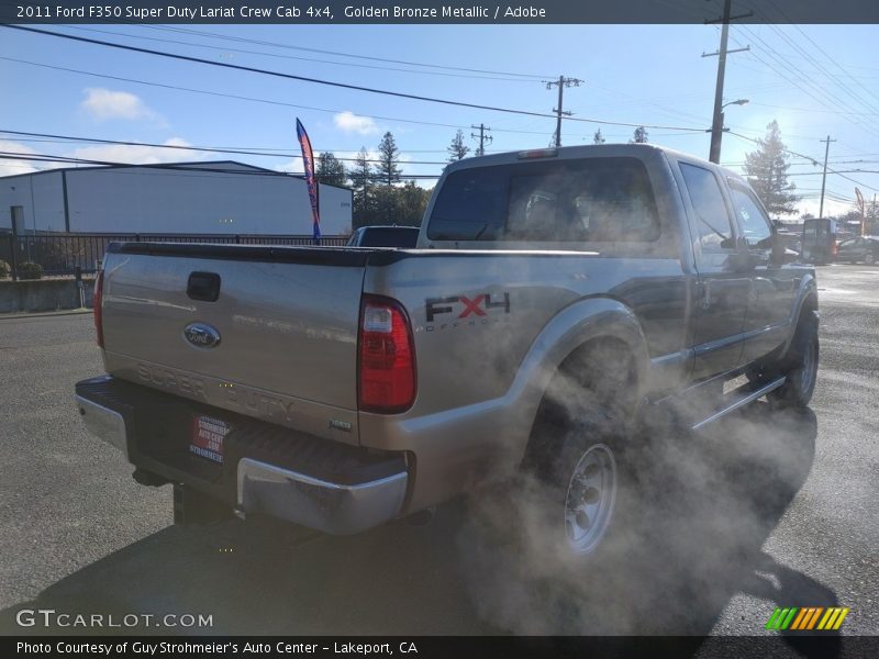 Golden Bronze Metallic / Adobe 2011 Ford F350 Super Duty Lariat Crew Cab 4x4