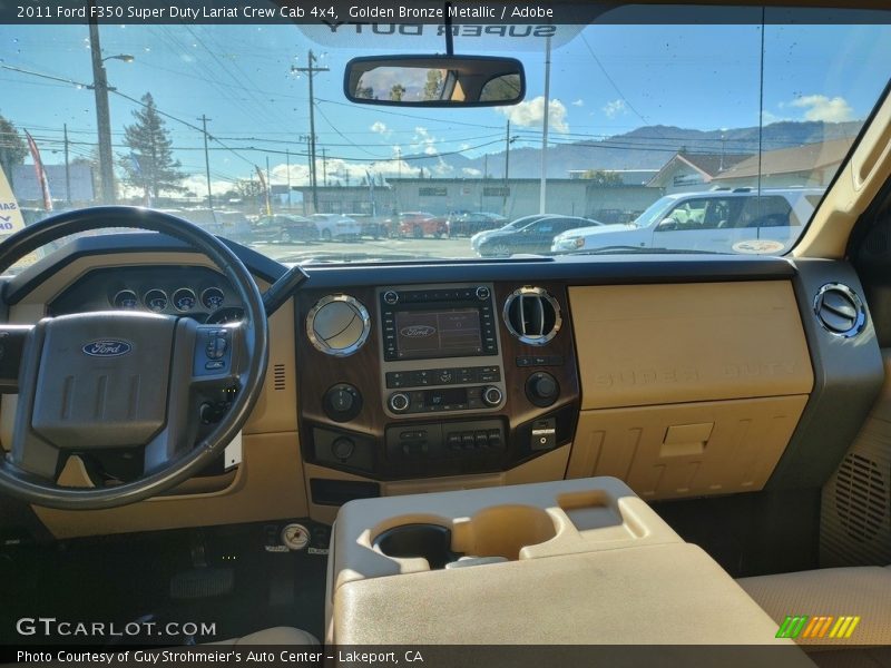 Golden Bronze Metallic / Adobe 2011 Ford F350 Super Duty Lariat Crew Cab 4x4