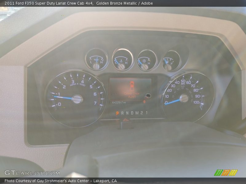 Golden Bronze Metallic / Adobe 2011 Ford F350 Super Duty Lariat Crew Cab 4x4