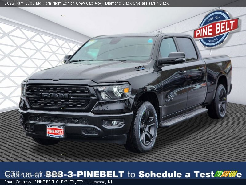 Diamond Black Crystal Pearl / Black 2023 Ram 1500 Big Horn Night Edition Crew Cab 4x4