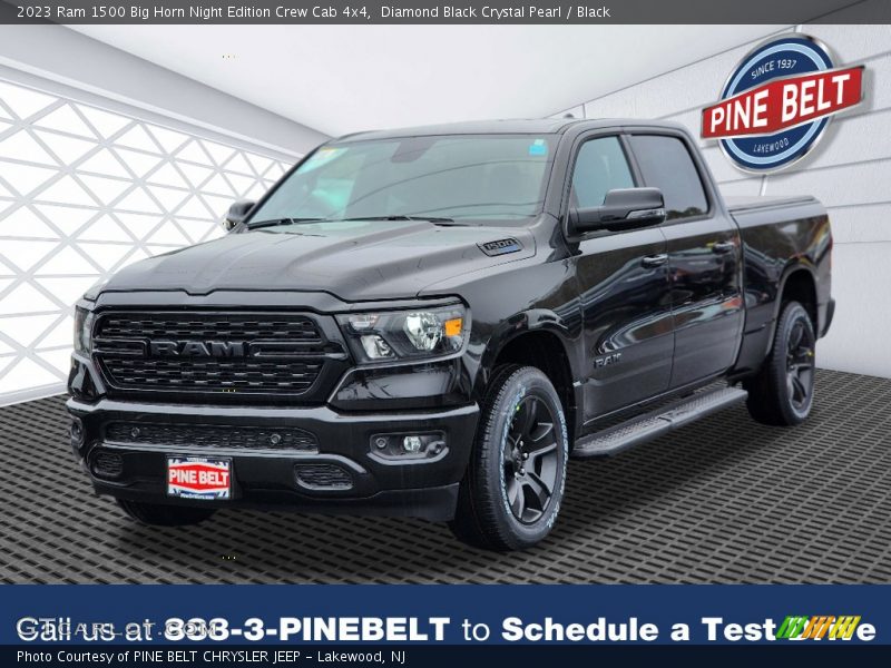 Diamond Black Crystal Pearl / Black 2023 Ram 1500 Big Horn Night Edition Crew Cab 4x4