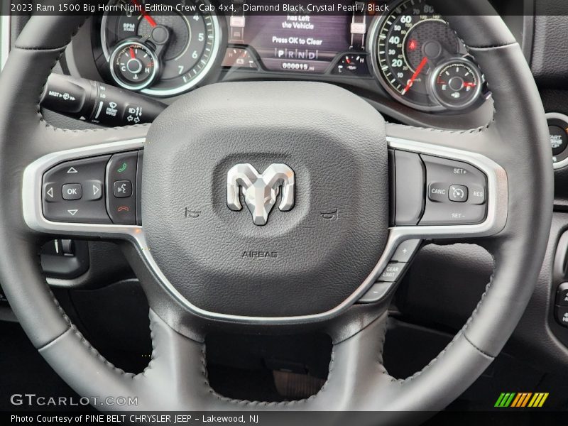  2023 1500 Big Horn Night Edition Crew Cab 4x4 Steering Wheel