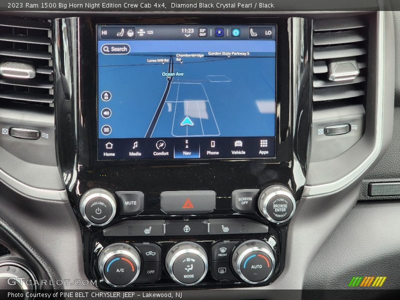 Navigation of 2023 1500 Big Horn Night Edition Crew Cab 4x4