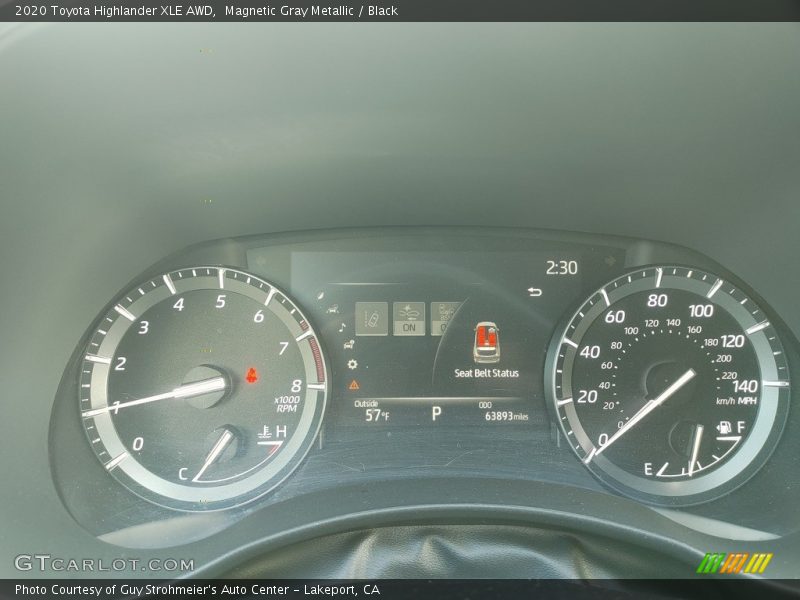 Magnetic Gray Metallic / Black 2020 Toyota Highlander XLE AWD