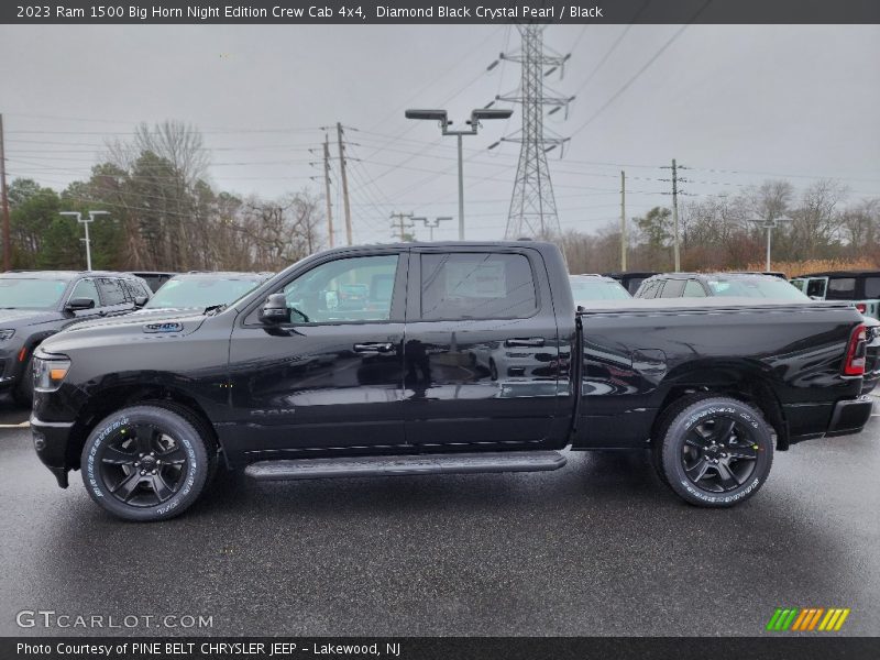  2023 1500 Big Horn Night Edition Crew Cab 4x4 Diamond Black Crystal Pearl