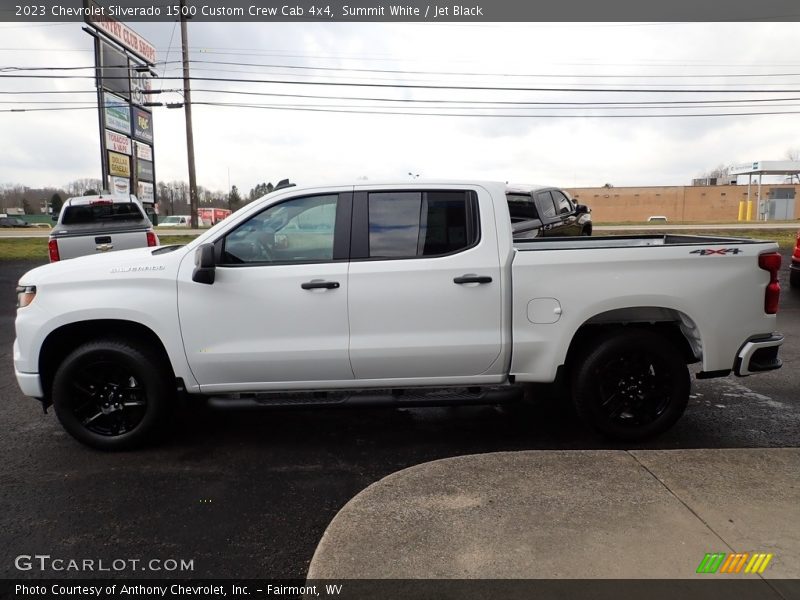 Summit White / Jet Black 2023 Chevrolet Silverado 1500 Custom Crew Cab 4x4