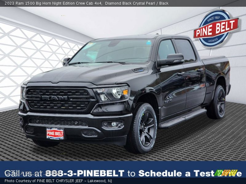 Diamond Black Crystal Pearl / Black 2023 Ram 1500 Big Horn Night Edition Crew Cab 4x4