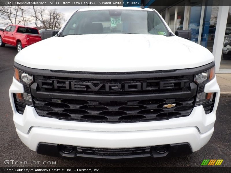 Summit White / Jet Black 2023 Chevrolet Silverado 1500 Custom Crew Cab 4x4