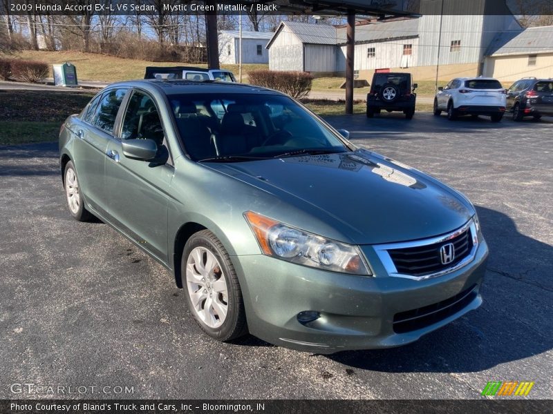 Mystic Green Metallic / Black 2009 Honda Accord EX-L V6 Sedan
