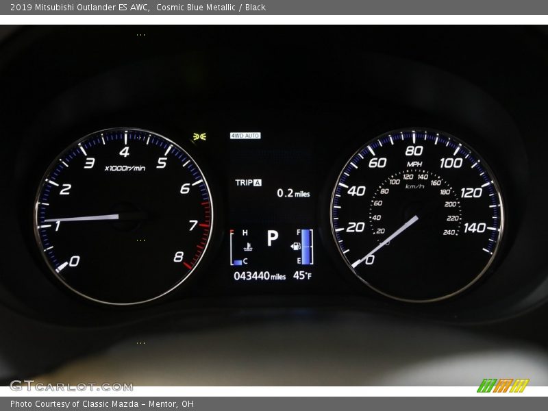 Cosmic Blue Metallic / Black 2019 Mitsubishi Outlander ES AWC