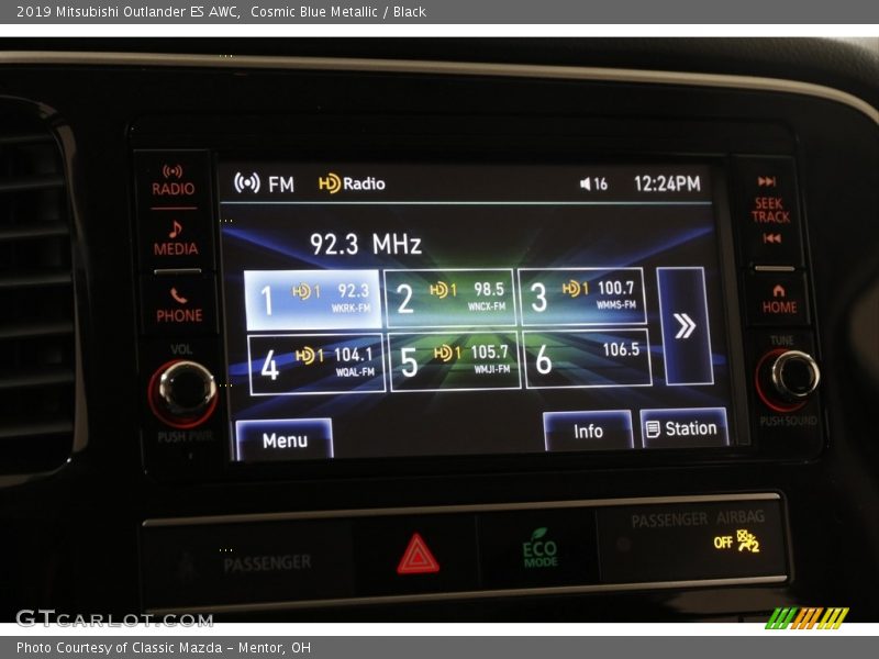Cosmic Blue Metallic / Black 2019 Mitsubishi Outlander ES AWC