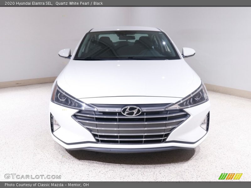 Quartz White Pearl / Black 2020 Hyundai Elantra SEL