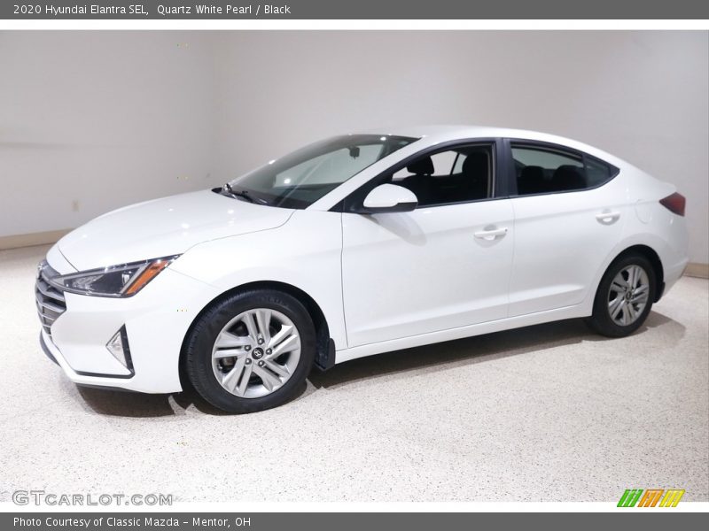 Quartz White Pearl / Black 2020 Hyundai Elantra SEL