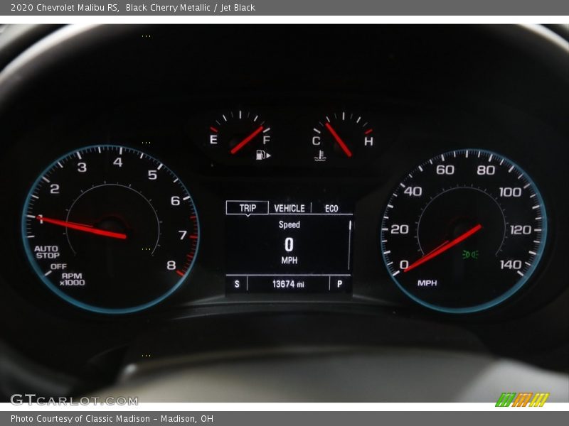 Black Cherry Metallic / Jet Black 2020 Chevrolet Malibu RS