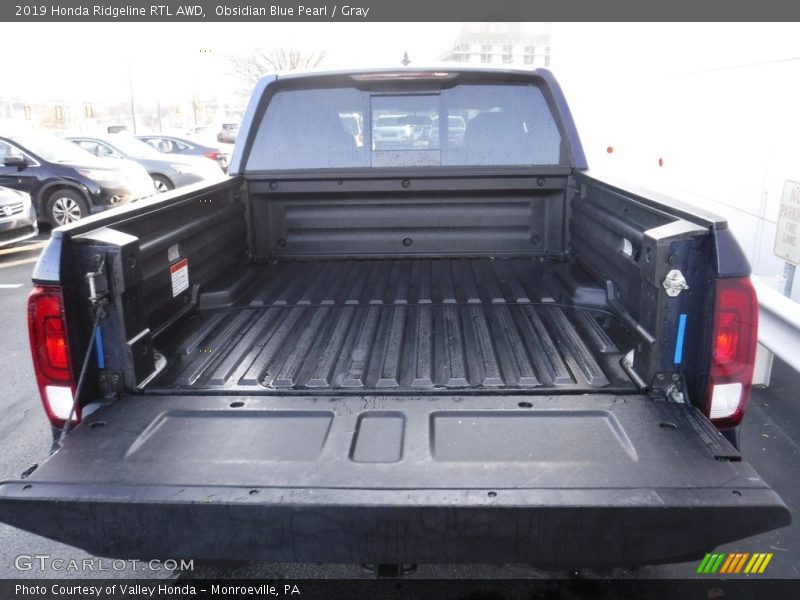 Obsidian Blue Pearl / Gray 2019 Honda Ridgeline RTL AWD