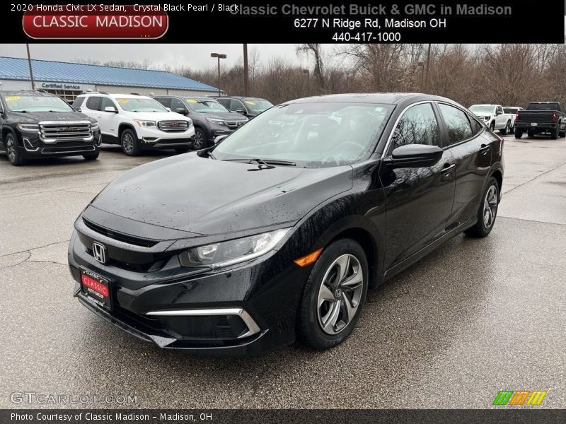 Crystal Black Pearl / Black 2020 Honda Civic LX Sedan