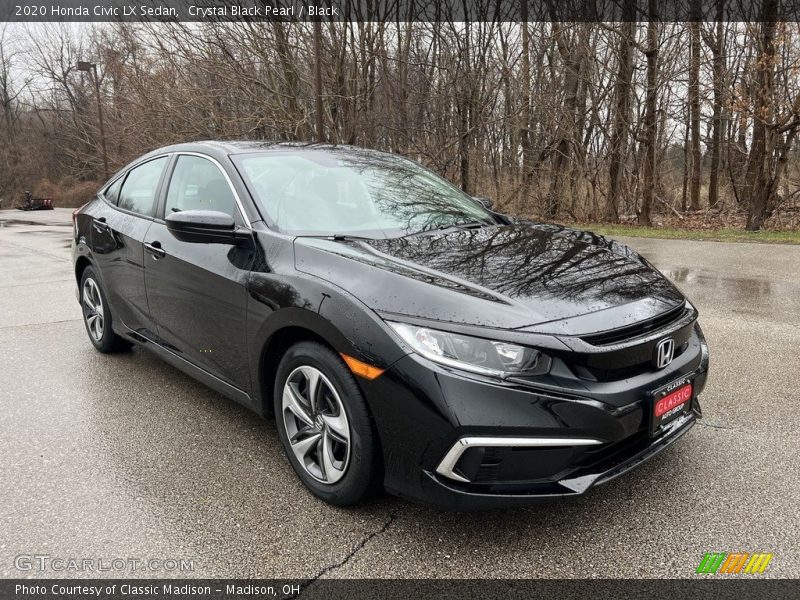 Crystal Black Pearl / Black 2020 Honda Civic LX Sedan