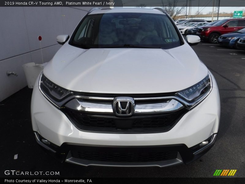 Platinum White Pearl / Ivory 2019 Honda CR-V Touring AWD