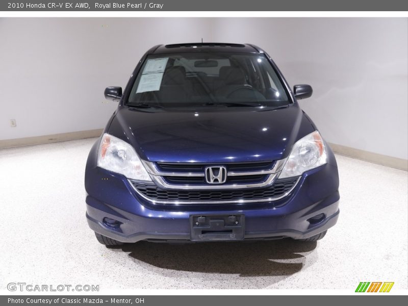 Royal Blue Pearl / Gray 2010 Honda CR-V EX AWD