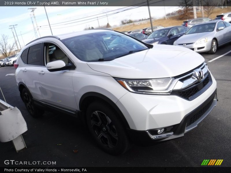 Platinum White Pearl / Ivory 2019 Honda CR-V Touring AWD