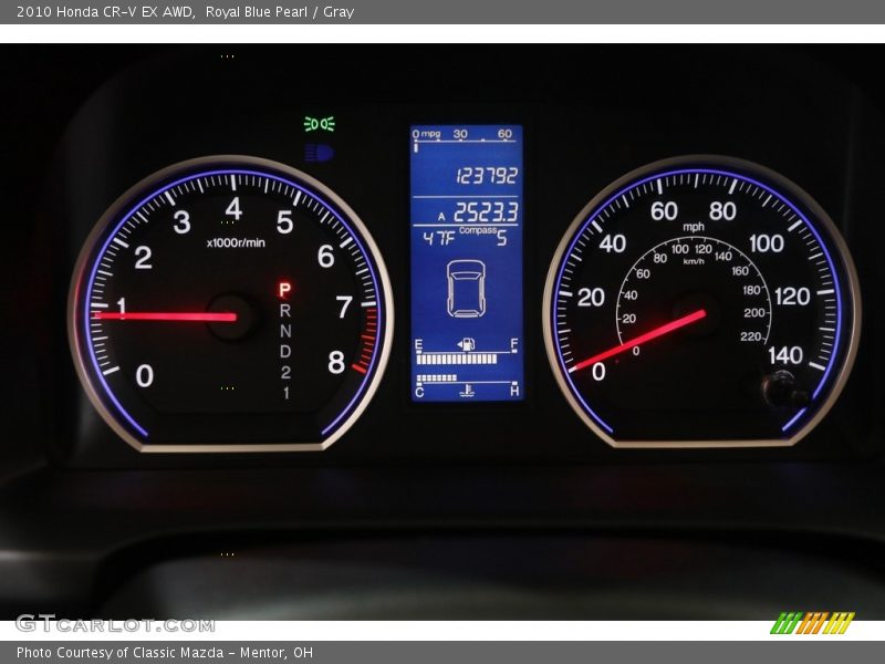 Royal Blue Pearl / Gray 2010 Honda CR-V EX AWD