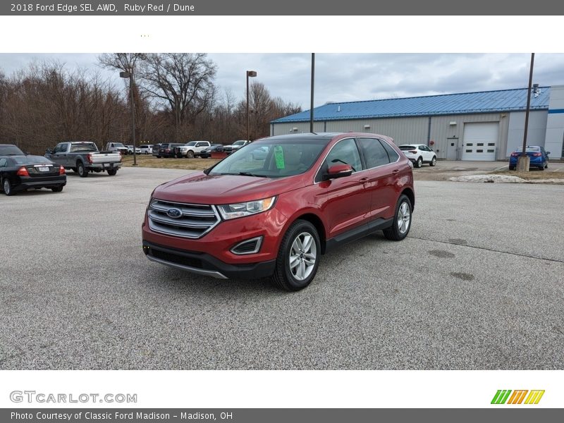 Ruby Red / Dune 2018 Ford Edge SEL AWD