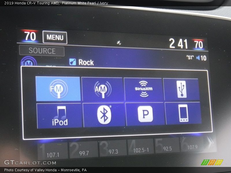 Platinum White Pearl / Ivory 2019 Honda CR-V Touring AWD
