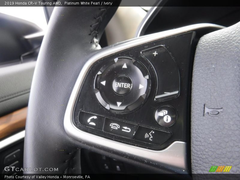 Platinum White Pearl / Ivory 2019 Honda CR-V Touring AWD
