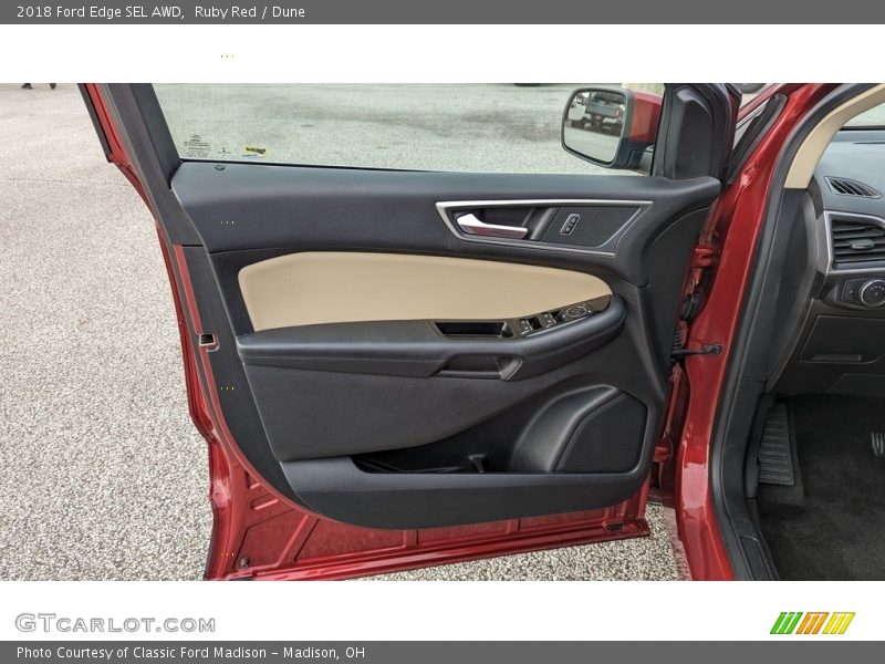 Ruby Red / Dune 2018 Ford Edge SEL AWD
