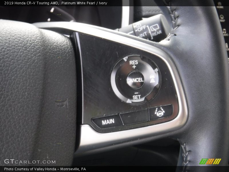 Platinum White Pearl / Ivory 2019 Honda CR-V Touring AWD