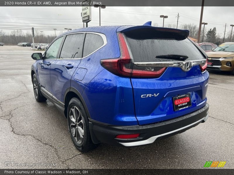 Aegean Blue Metallic / Black 2020 Honda CR-V EX AWD