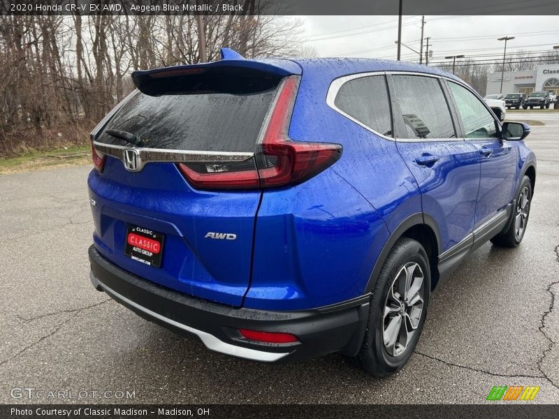 Aegean Blue Metallic / Black 2020 Honda CR-V EX AWD