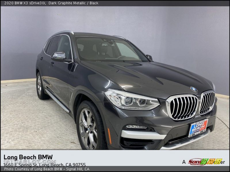 Dark Graphite Metallic / Black 2020 BMW X3 sDrive30i