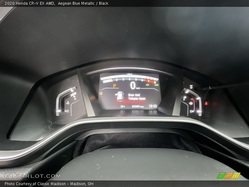 Aegean Blue Metallic / Black 2020 Honda CR-V EX AWD