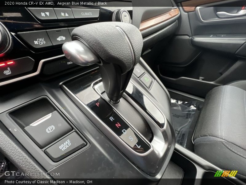 Aegean Blue Metallic / Black 2020 Honda CR-V EX AWD