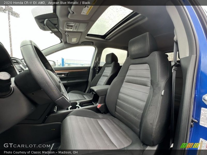 Aegean Blue Metallic / Black 2020 Honda CR-V EX AWD