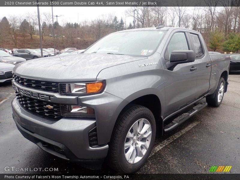 Satin Steel Metallic / Jet Black 2020 Chevrolet Silverado 1500 Custom Double Cab 4x4