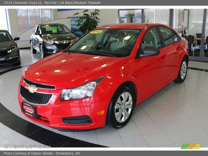 Red Hot / Jet Black/Medium Titanium 2014 Chevrolet Cruze LS