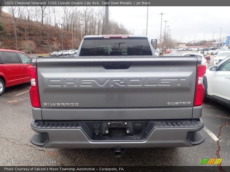 Satin Steel Metallic / Jet Black 2020 Chevrolet Silverado 1500 Custom Double Cab 4x4