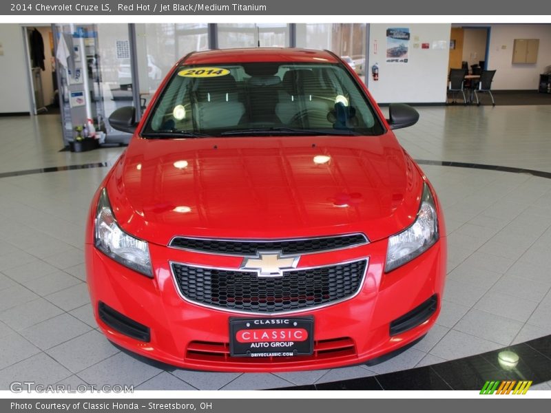 Red Hot / Jet Black/Medium Titanium 2014 Chevrolet Cruze LS