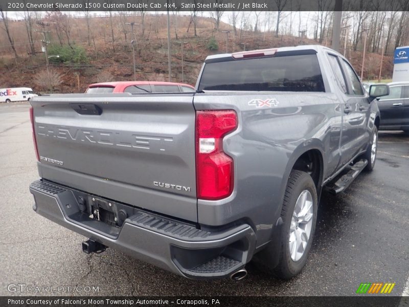 Satin Steel Metallic / Jet Black 2020 Chevrolet Silverado 1500 Custom Double Cab 4x4