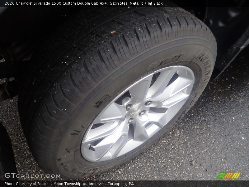 Satin Steel Metallic / Jet Black 2020 Chevrolet Silverado 1500 Custom Double Cab 4x4