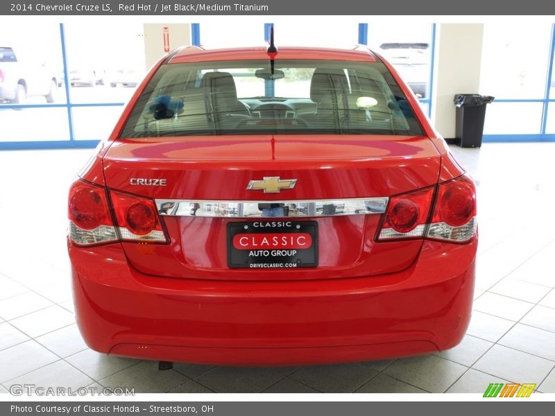 Red Hot / Jet Black/Medium Titanium 2014 Chevrolet Cruze LS