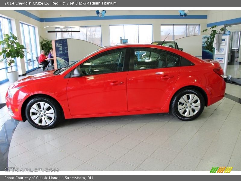 Red Hot / Jet Black/Medium Titanium 2014 Chevrolet Cruze LS