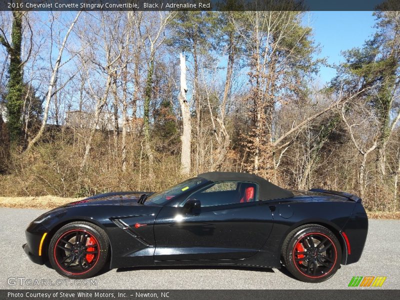 Black / Adrenaline Red 2016 Chevrolet Corvette Stingray Convertible