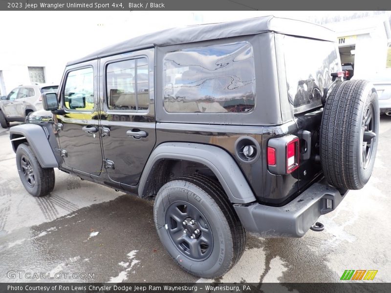 Black / Black 2023 Jeep Wrangler Unlimited Sport 4x4