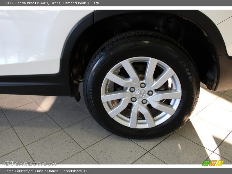 White Diamond Pearl / Black 2019 Honda Pilot LX AWD