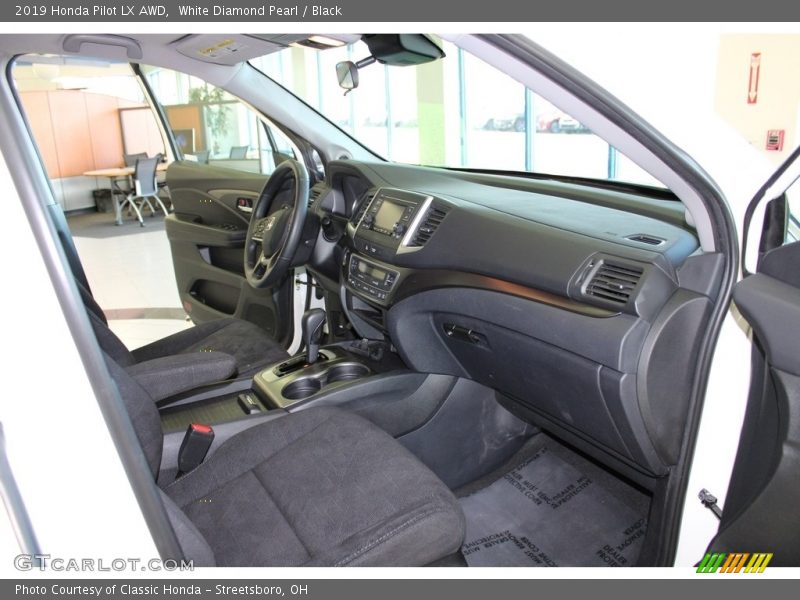White Diamond Pearl / Black 2019 Honda Pilot LX AWD