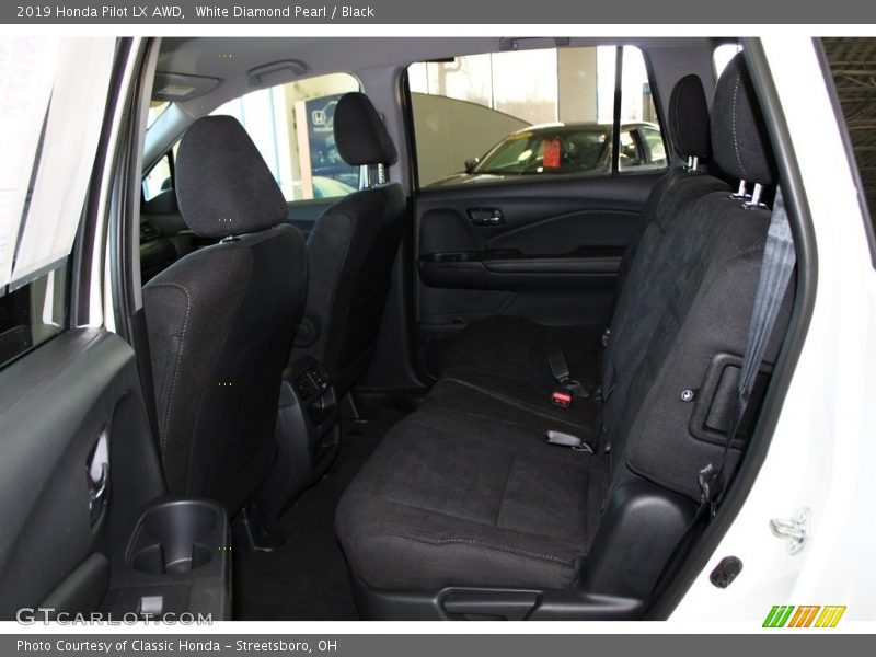 White Diamond Pearl / Black 2019 Honda Pilot LX AWD