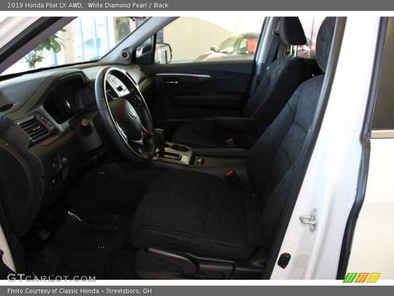 White Diamond Pearl / Black 2019 Honda Pilot LX AWD